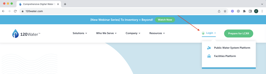 How do I Log in to my 120Water Account?